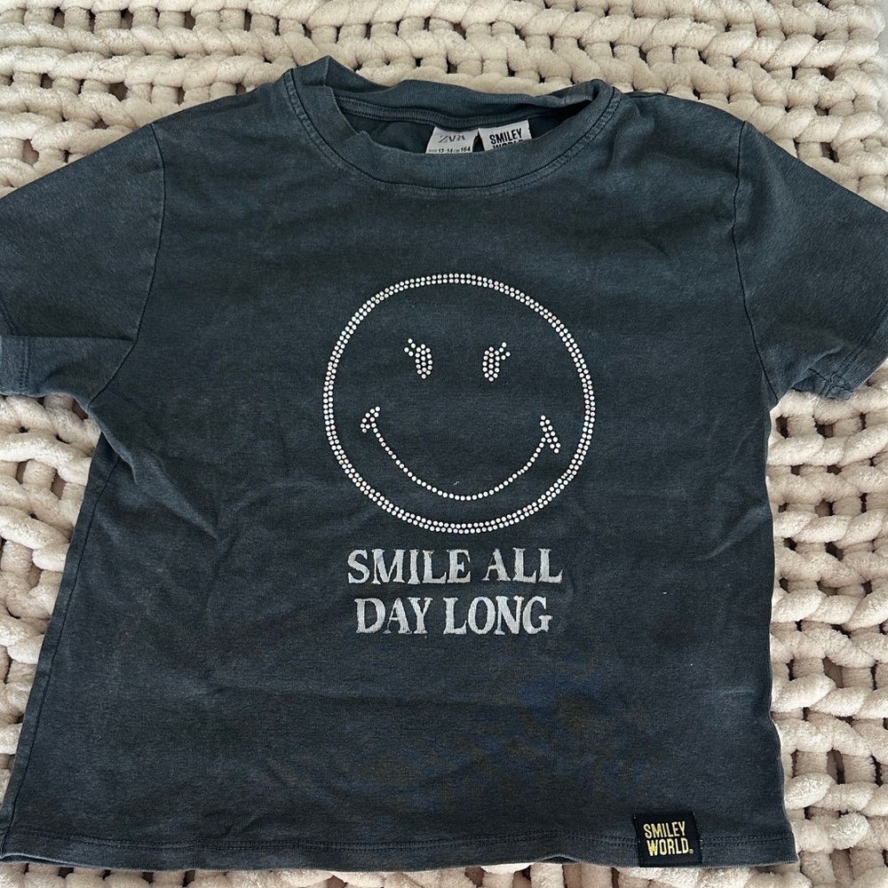 Zara Kids' Black Graphic Tee